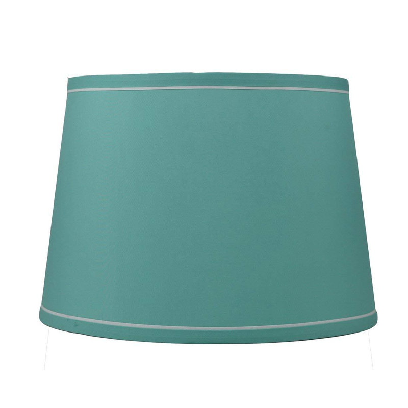 10 H x 14 W Cotton Drum Lamp Shade Spider Charlton Home Color Teal